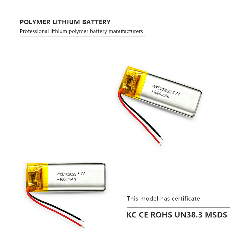 3.7 V Li-ion Battery 102023-400mah